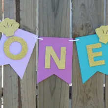 Пользовательские возраст под морем Русалка день рождения стульчик баннеры нулевой день рождения баннеры детской комнаты праздничные гирлянды фото реквизит