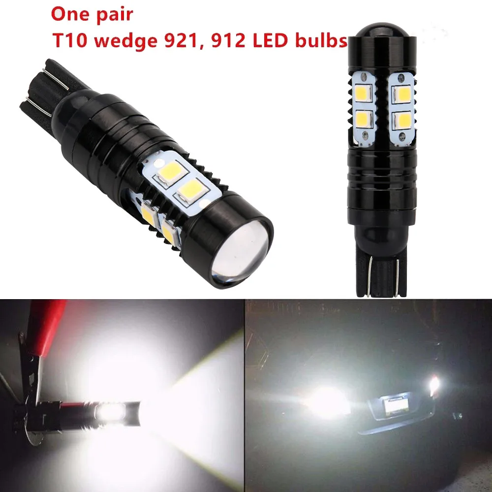 

NEW 2x 50W 921 912 T10 T15 LED 6000K HID White Backup Reverse Lights Bulb Backup Lights Parking Dome Tail Light