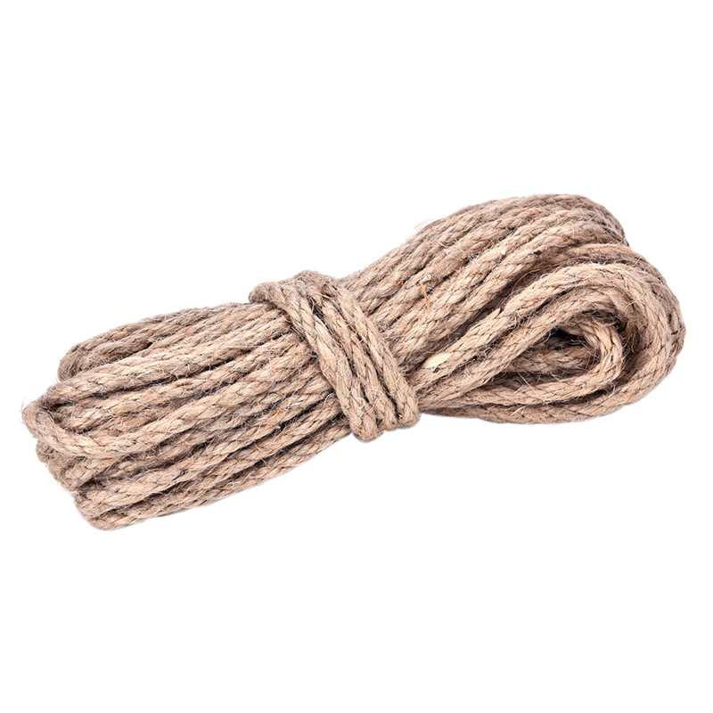 

10M*6MM Natural Hemp Rope Jute Pet Tie String Twine Twisted Jute Rope DIY Party Favor Jute Cords 1PC