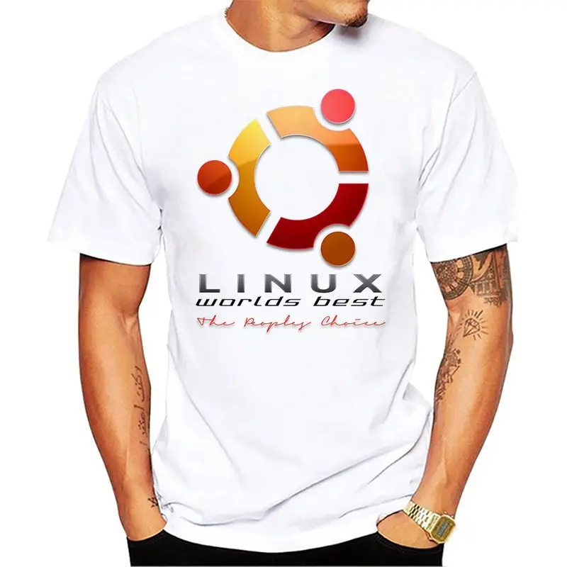 

2018 Best Gift For Friend Linux Ubuntu Funny Cotton T Shirt for men