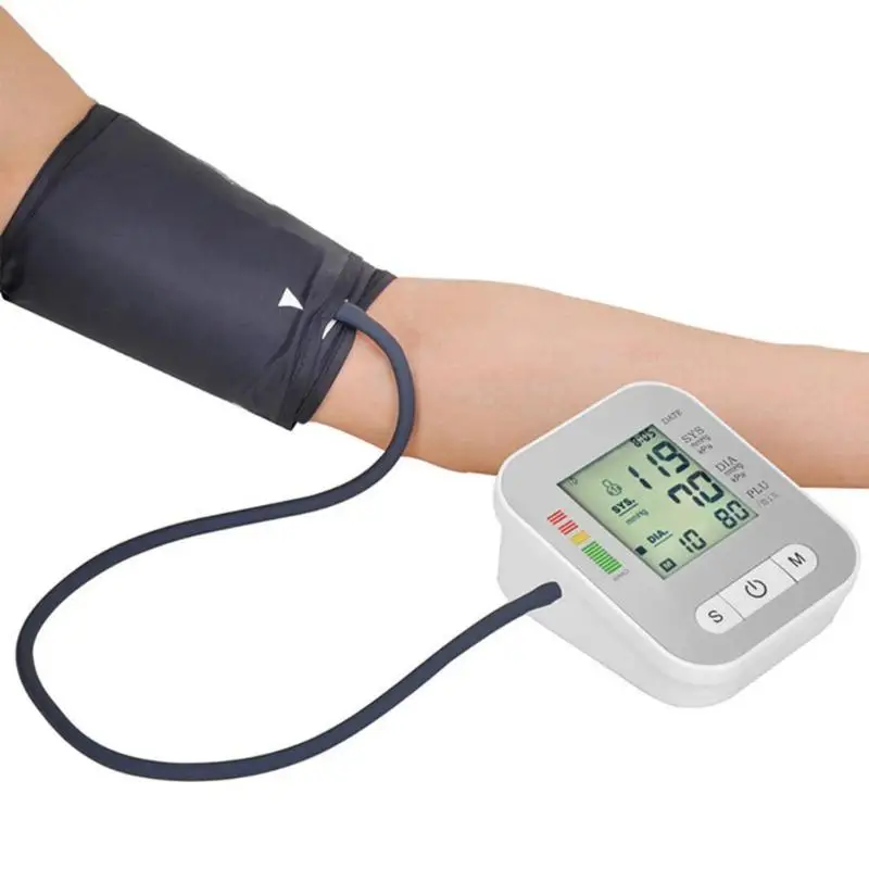 

Automatic Digital LCD Upper Arm Blood Pressure Monitor Heart Beat Meter Machine Tonometer for Measuring Home Health Care