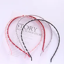 1 шт. повязки для женщин простая ручная ранка ткань просо бусины полный бриллиантов красный розовый черный студенты свежая повязка G0408