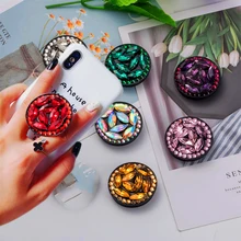 Блестящий держатель для телефона с бриллиантами, подставка для IPhone, samsung, huawei, Xiaomi, поддержка, карманная розетка, держатель для сотового телефона