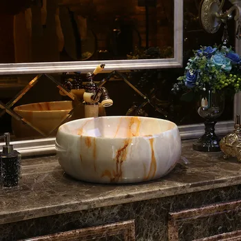 

New design porcelain bathroom vanity bathroom sink bowl countertop round Ceramic wash basin bathroom sink