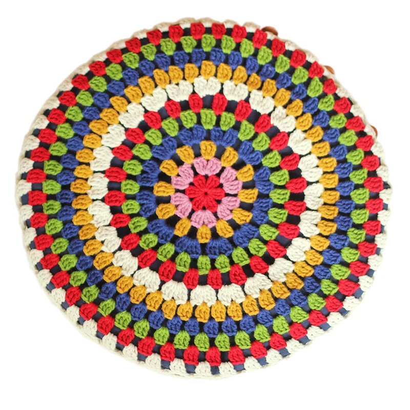 ^Cheap Round handmade wool pad,Dining chair pad,Crochet handmade garden cushion ^Cheap Round handmade wool pad,Dining chair pad,Crochet handmade garden cushion