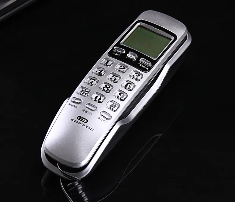 

Free shipping Cheap basic corded telephone set , Wall mountable phone with caller ID