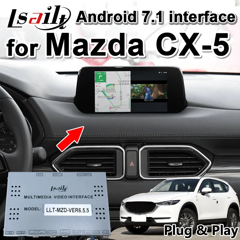 

Android 7.1 Navigation Video Interface for Mazda CX-5 2013-19 gps navigator support wireless carplaye by Lsailt