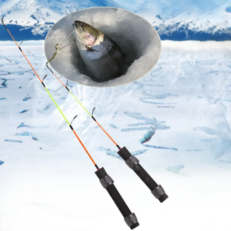 Fishing 1pcs 42cm/56cm Winter Carbon Fishing Rods Ice Fishing Rods or Fishing Reels Choose Rod Combo high quality