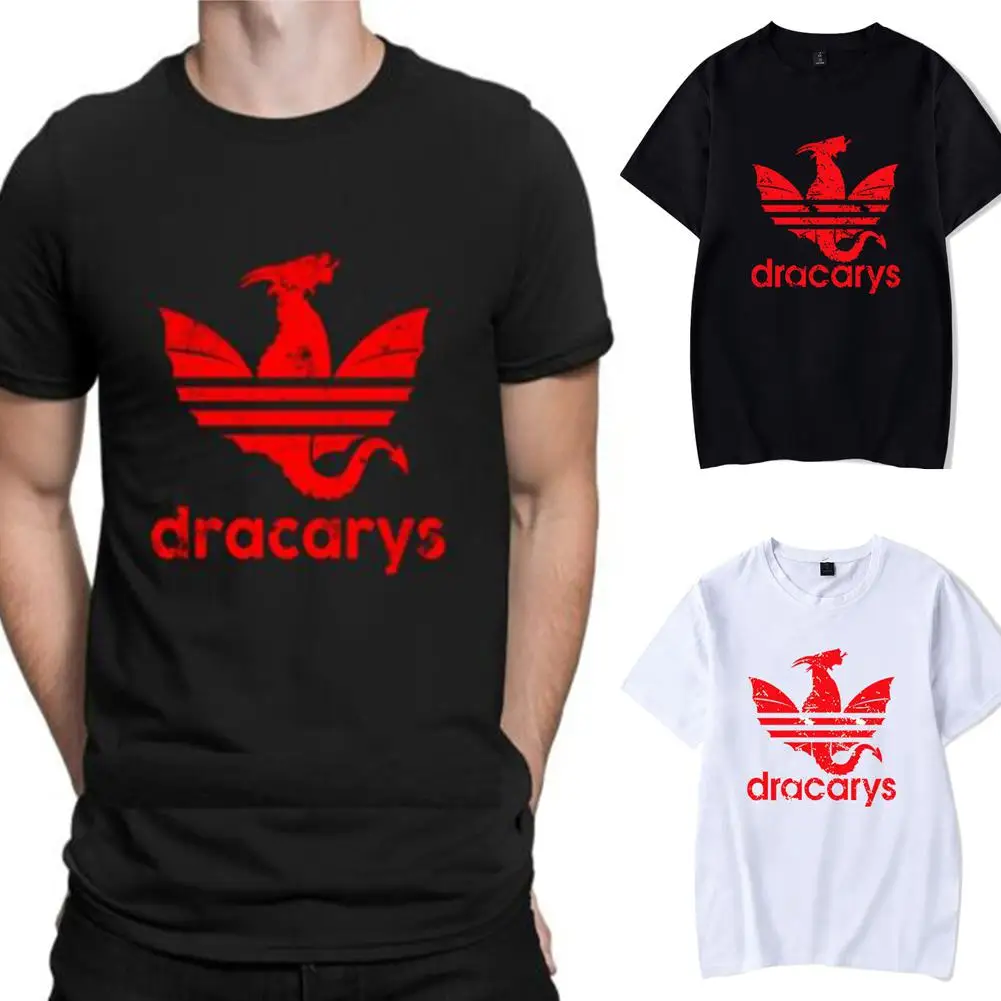 ZACOO Men Women Casual All-match Dracarys Game Of Thrones Mother of Dragon Summer Short Sleeve T Shirts | Мужская одежда