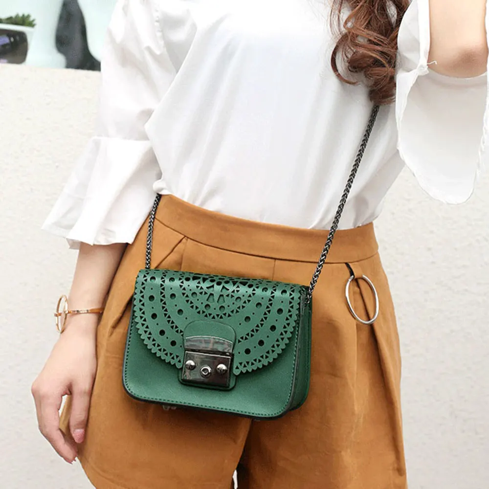 

women shoulder bag fashion hollow out small flap women's bag women messenger bags tote handbag designer bolsas feminina A1278