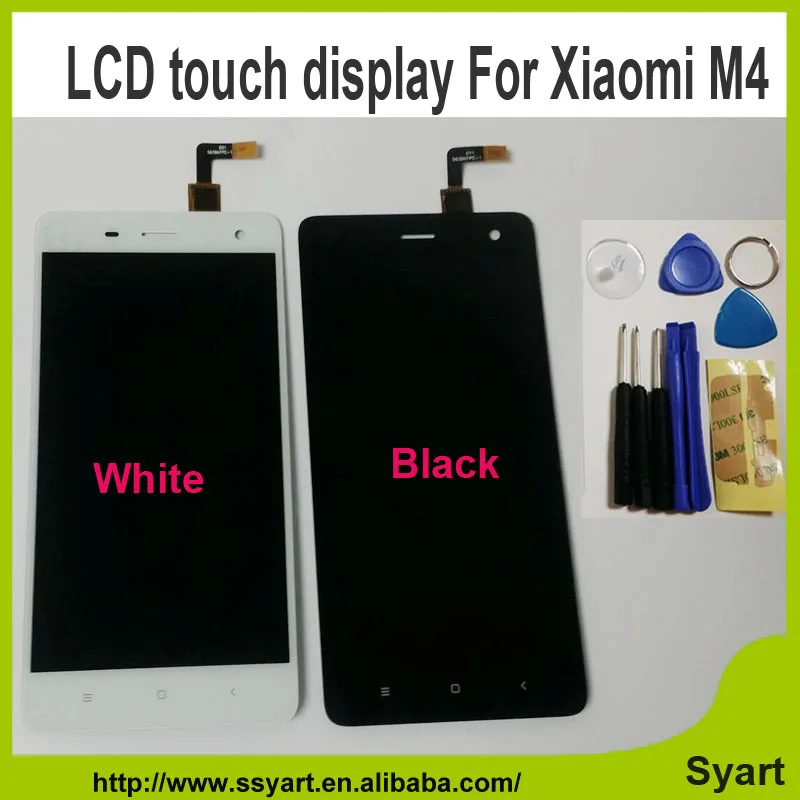 1PCS White New Arrivel mi 4 m4 mi4 LCD Display Touch Screen lcd Replacement cell phone