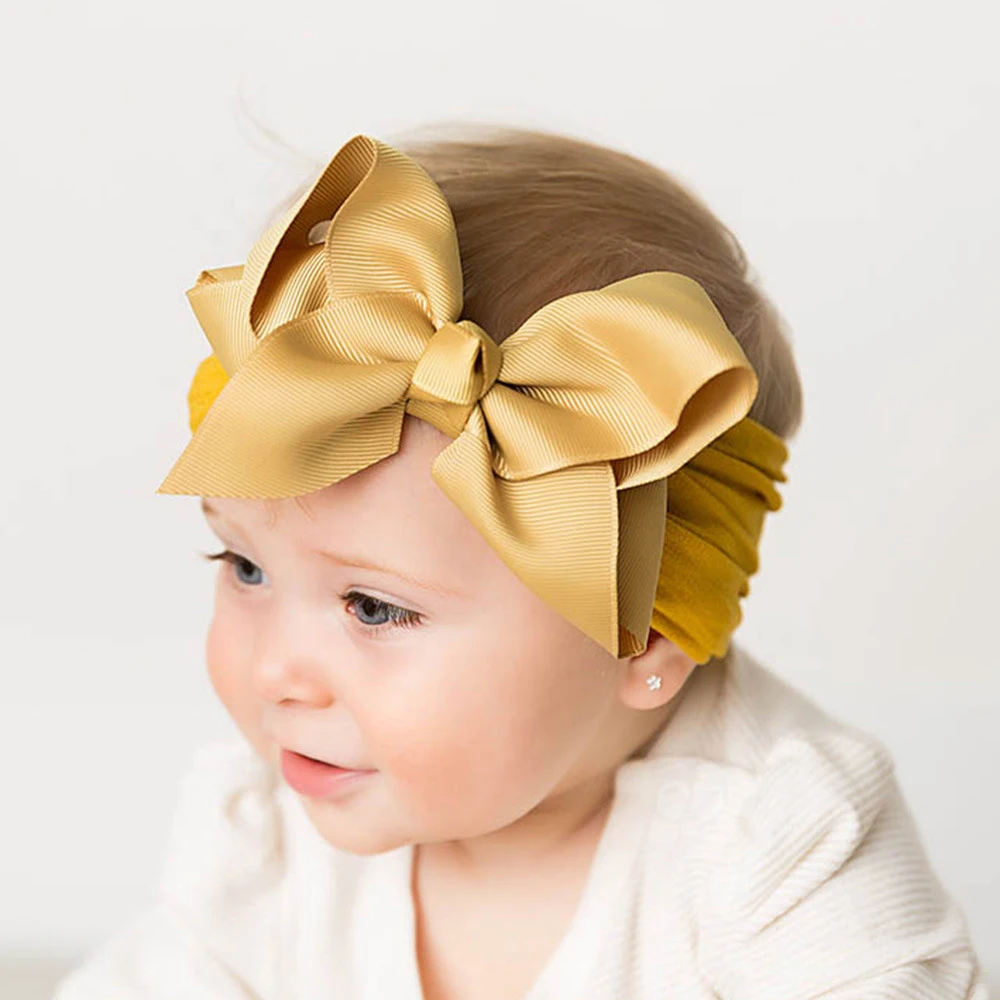 

Adjustable Bow Headwrap Baby Headband Top Knot Headbands Over Sized Bow Hair Turban Newborn Head Band Girl Large Hair Bows