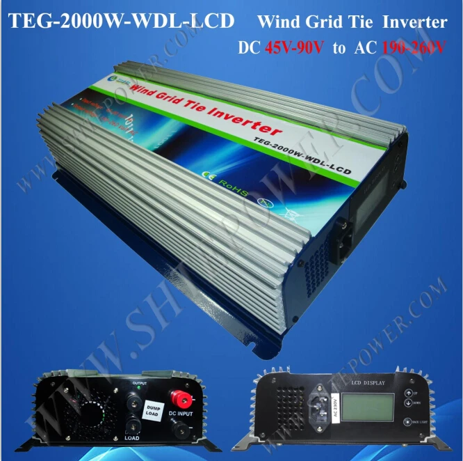 micro 2000w inverter 45v 90v dc input off grid wind turbine power