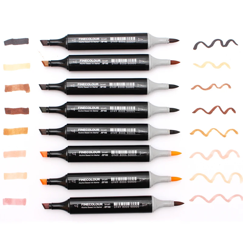 Finecolour 12 24 36 цветов фломастеры для рисования с двойной головкой ручка манги
