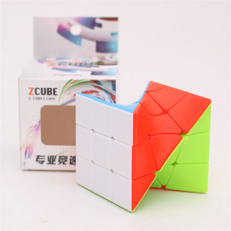 

Zcube 3x3Torsion Magic Cube Coloful Twisted Cube Puzzle Stickerless Puzzle Colorful Educational Fidget Spinner Toys For Children