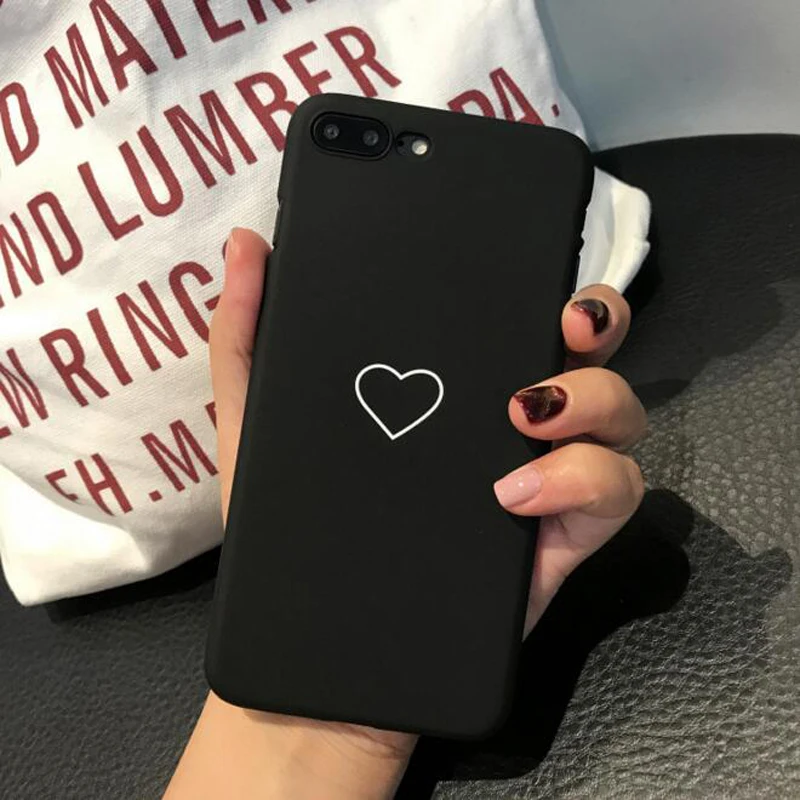 Cute Heart Couple Phone Case For iphone 6 Case For iphone XS Max Xr X 6S 7 7Plus 6Plus 8 8Plus X 5 5S SE PC Hard Plastic Cover Cute Heart Couple Phone Case For iphone 6 Case For iphone XS Max Xr X 6S 7 7Plus 6Plus 8 8Plus X 5 5S SE PC Hard Plastic Cover