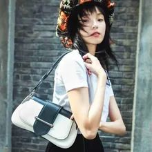 Retro Pattern Women Messenger Handbags Casual Solid Shoulder Bags for Women Split Cow Leather Crossbody Bags for Women