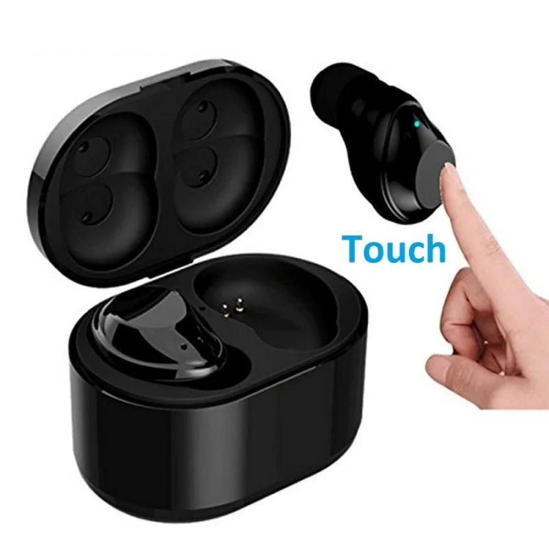 JQAIQ Tws Mini Bluetooth Headsets Wireless Earbuds In Ear Touch Earphones Handsfree Earpieces For Android Iphone Samsung
