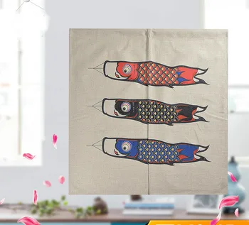 

Noren Koi Fish Japanese Curtain Noren Japanese Curtain Doorway Room Divider Feng Shui Door Curtain Half Curtain