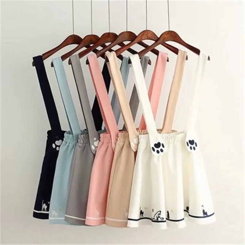 かわいい日本かわいい甘いロリータ猫パックミニスカートサスペンダードレスハロウィンコスプレドレスクリスマスギフトスカート Aliexpress