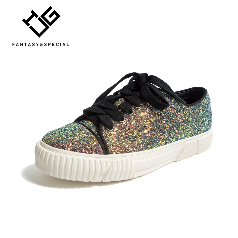 

IGU Sneakers Women Luxury Bling Breathable Hole Spring Summer Women Sneakers Flat Shoes Casual Shoes Platform Sneakers Woman