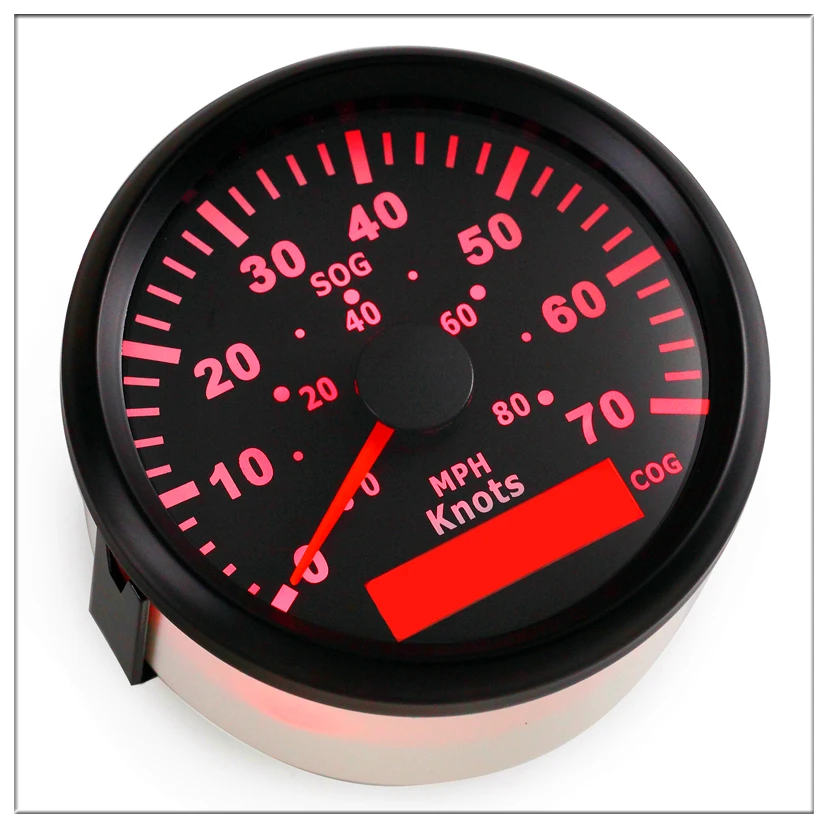85mm Vessel universal GPS Speedometer Odometer 0 70Knots 0 80MPH For