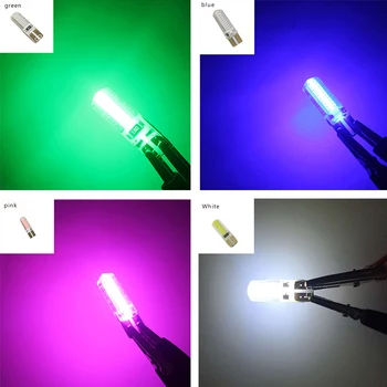 

Tonewan LED car interior light Newest T10 W5W cob marker lamp 12V bulb wedge parking dome light white auto for lada car styling