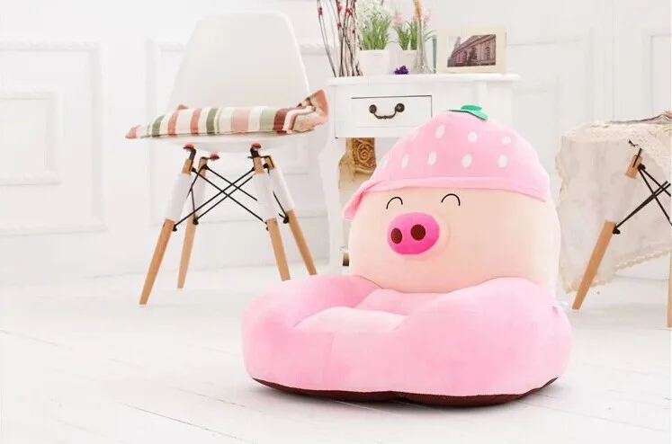 Новые плюшевые Фрукты свинья диван игрушка мультфильм розовый, Клубника Фрукты свинья диван подарок около 50 см