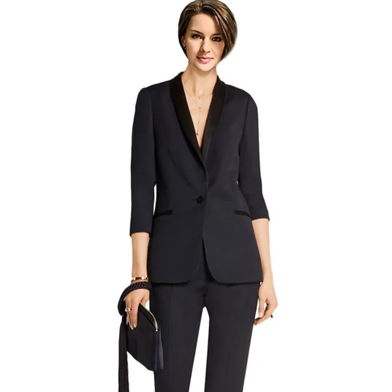 98           99        The most popular ladies suit women's slim slimming suit two-piece suit (jacket + pants) ladies business dress