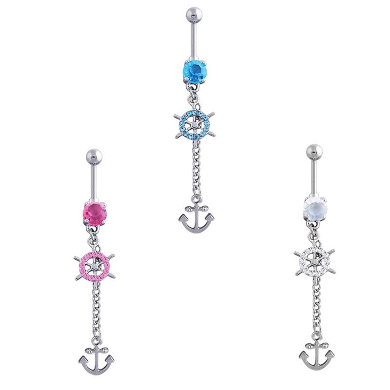 New Arrival Rhinestone Stainless Steel Barbell Body Piercing Jewelry
