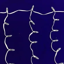 70 узлов/setAddressable 7nodes * 10 капель LE RGB полный цвет Сосульки строку; DC12V WS2811 контролируется; все белый провод; IP68;