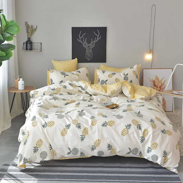 Aliexpress Spring Autumn New Duvet Cover Set Yellow Bed Spring Autumn New Duvet Cover Set Yellow Bed Sheet Pinele Twin Queen King Size Bedding Sets S Linens