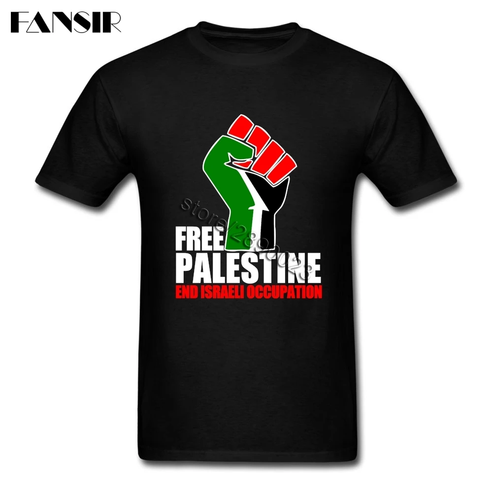 Palestina libre camiseta de los hombres T camisa manga corta Camiseta