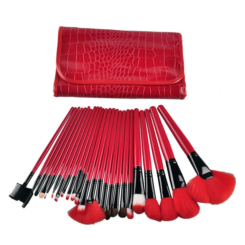 24pcs Pro Makeup Brush Set Professional Makeup Tool Kit Color Comestic