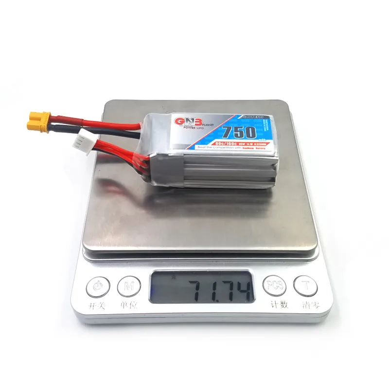2 шт. Gaoneng 750 мАч 11 1 В 80C/160C 3S Lipo батарея с JST XT30 разъемом для FPV гоночного дрона UAV RC