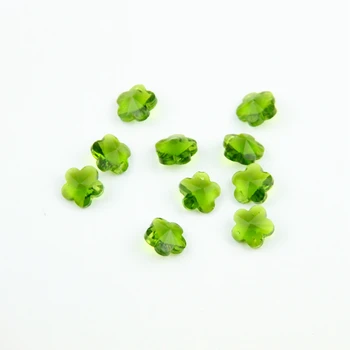 

Crystal Craft 100-2000pcs Olivine 14mm Glass Plum Blossom Beads Flower Shape In One Hole For Wedding Home Decoration