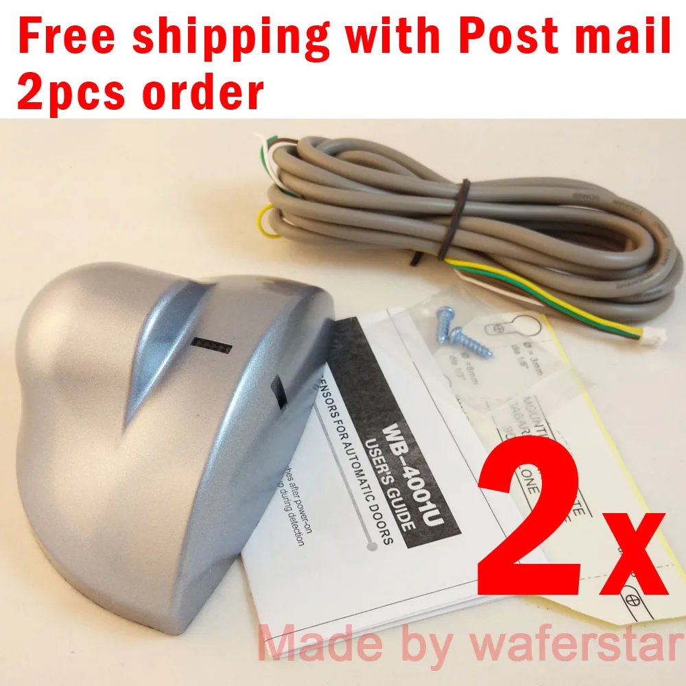 

Free shipping 2pcs in a Lot Automatic door sensor,microwave motion sensor,radar sensor 24.125GHZ type Silver color