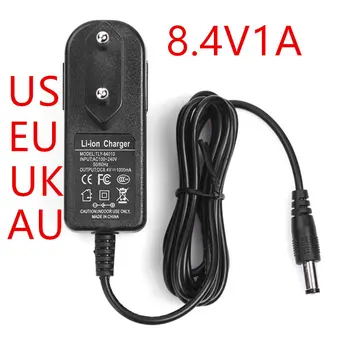 

50PCS NEW 8.4V 1 A Power adapter 8.4V1000mA adapter 100-240VAC DC head is 5.5 * 2.1mm EU US UK US plug