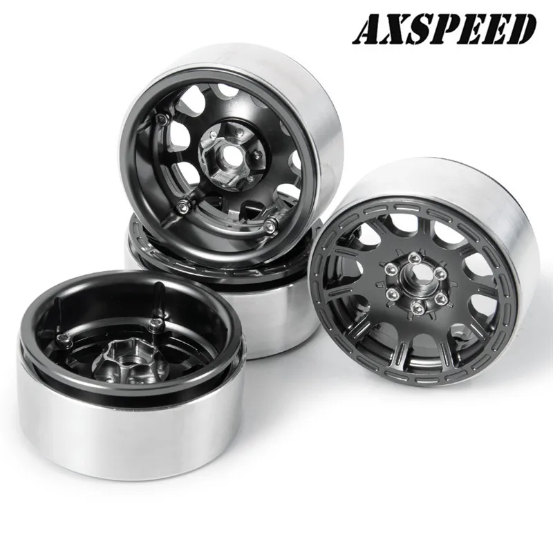 Алюминиевый сплав Beadlock 2 &quotступица обода колеса для 1/10 RC Crawler Axial SCX10 Wraith 90018