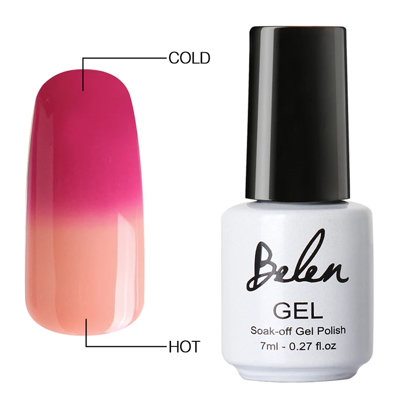 Belen 7 мл Гель-лак для ногтей изменение температуры замачивание уф-и светодиодный перманентные эмалы для нейл-арта термолак лак - Цвет: 5041