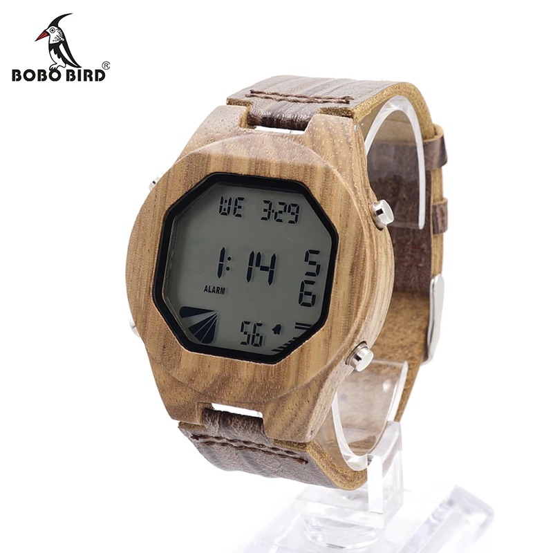 BOBO BIRD V-A13 Men's Luxury Watches Wood Digital Wristwatch with Genuine Leather Band Complete Calendar Watch for Men as Gifts BOBO BIRD V-A13 Men's Luxury Watches Wood Digital Wristwatch with Genuine Leather Band Complete Calendar Watch for Men as Gifts