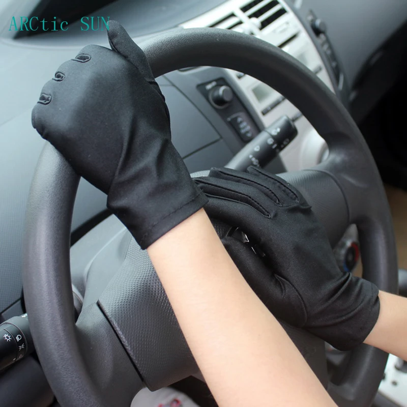 Fashion Solid Wrist Women Gloves Cotton Female Thin Short Design Elastic Special Sunscreen Summer Driving Hot Sale