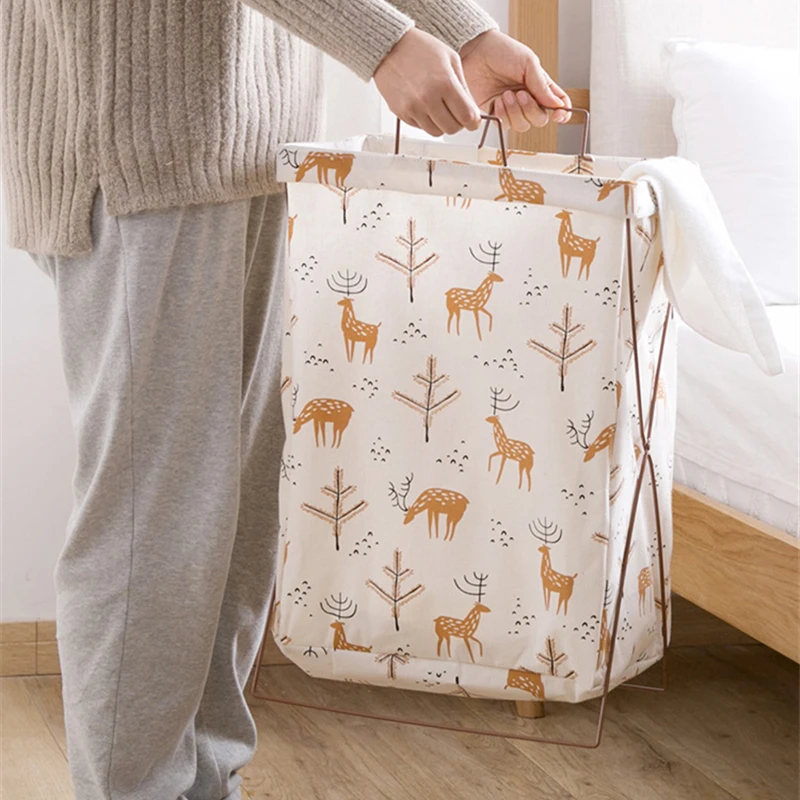 LRAOZOYM 36*26*59 cm سلة الغسيل القابلة للطي تخزين برميل الدائمة الملابس دلو الغسيل المنظم المنزلية ماتيل LR024