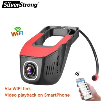 

SilverStrong Car WIFI Camera Recorder WIFI DVR 1080P Novatek96658 Dual Lens Video recorder for IOS Android Device Car DVD -B202
