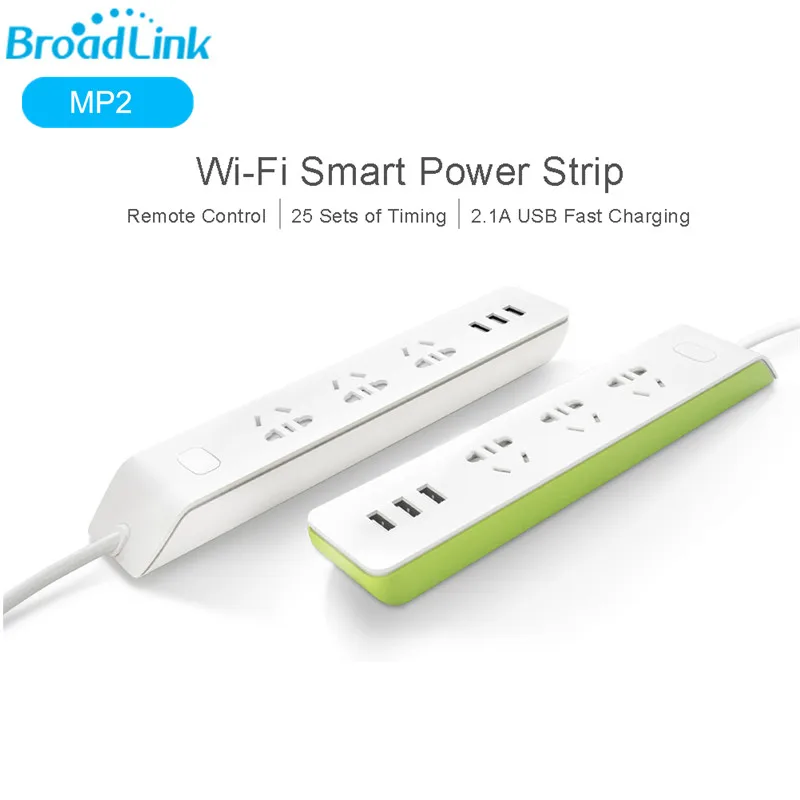 Умная плата питания Broadlink MP2 с дистанционным управлением разъем 2500 Вт Wi Fi розетка