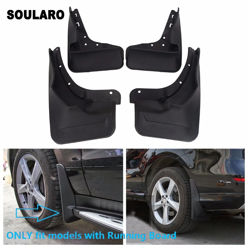 

4x Car Black Fender Mud Flaps Splash Guards Mudguard Mudflaps Fenders Perfector For 2012-2015 Mercedes Benz ML 350/400 W166