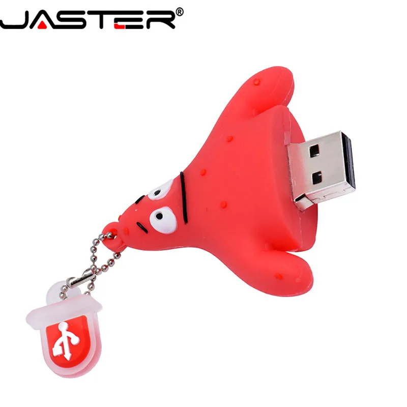 JASTER Акция Мини мультфильм внешний флэш накопитель USB 2 0 4 ГБ 8 16 32 64 Гб SpongeBob серия