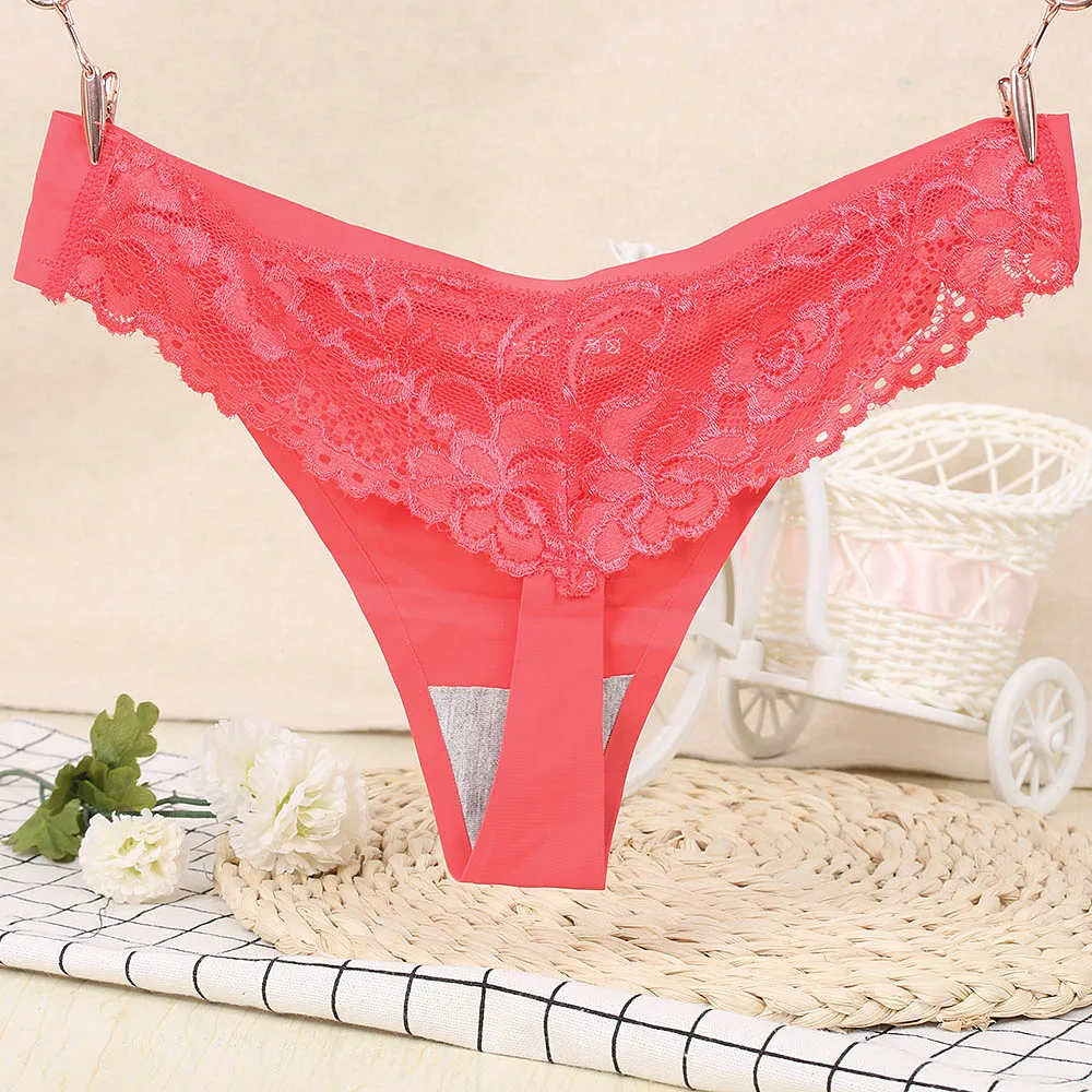 Sexy G String Thongs Panties For Women Lace Floral Sheer Low Waist 