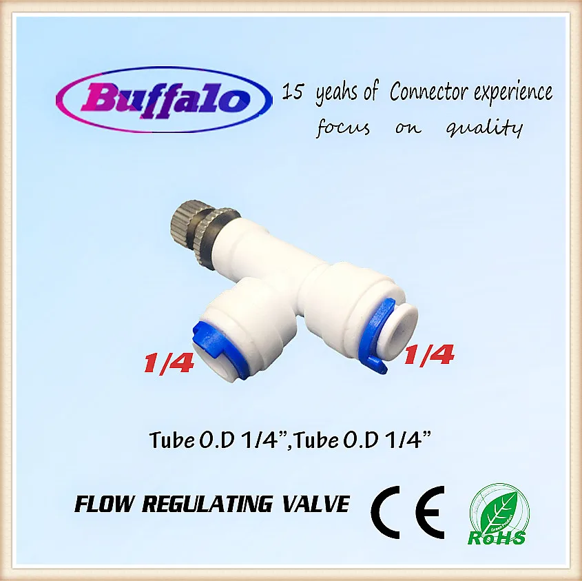 

25PCS New 1/4" Flow Control Valve RO Reverse Osmosis Membrane Water Purifier Waste Water Than The Regulator Cotrol valve
