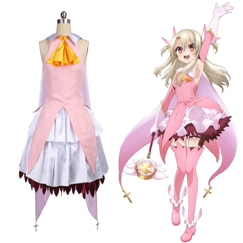 Горячая судьба Kaleid Liner Prisma Илья Косплэй костюм Illyasviel von Einzbern для косплэя из аниме